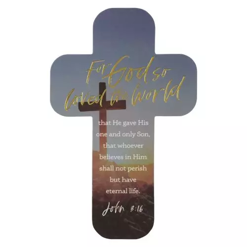 Sunrise Cross God So Loved John 3:16 (Pack Of 12) Cross Bookmarks