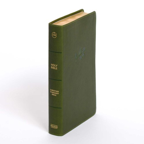 CSB Personal Size Giant Print Bible, Olive, Indexed