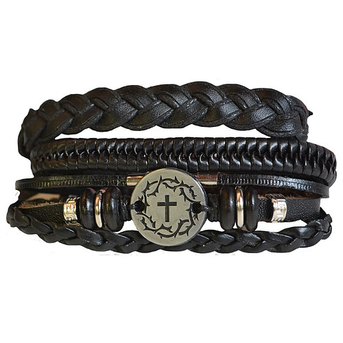 Faith Gear Guy's Bracelet - Crown Cross
