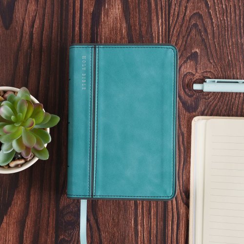CSB Large Print Compact Reference Bible, Easy-to-Read Optimal Type, Digital Study Edition, Teal LeatherTouch