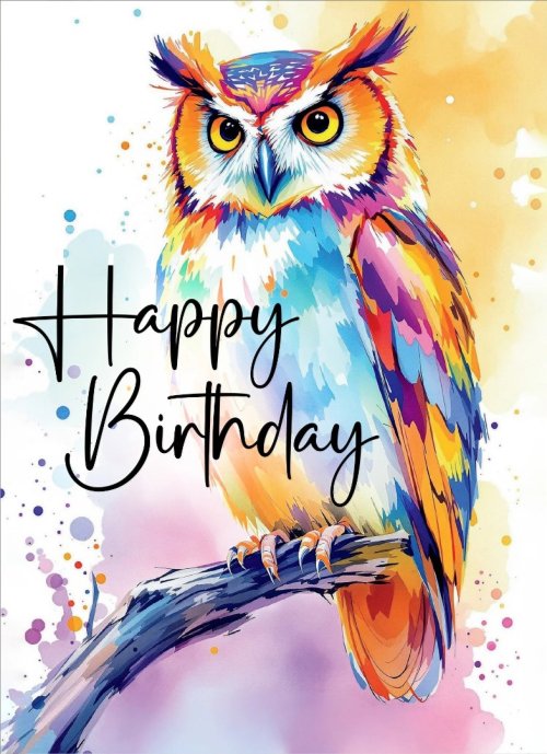 Happy Birthday Owl Card (pack of 6)