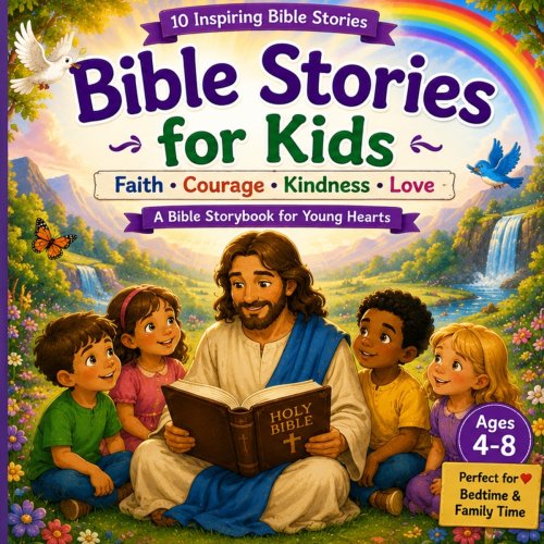 Bible Stories for Kids: 10 Inspiring Stories of Faith, Courage, and God's Love with Beautiful Illustrations for Ages 4-8