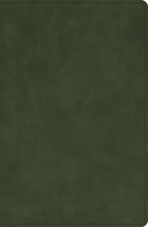 CSB Personal Size Bible, Zipper Closure, Olive Calfskin