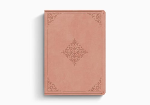 ESV Large Print Value Personal Size Bible (TruTone, Blush Rose, Fleur-de-lis Design)