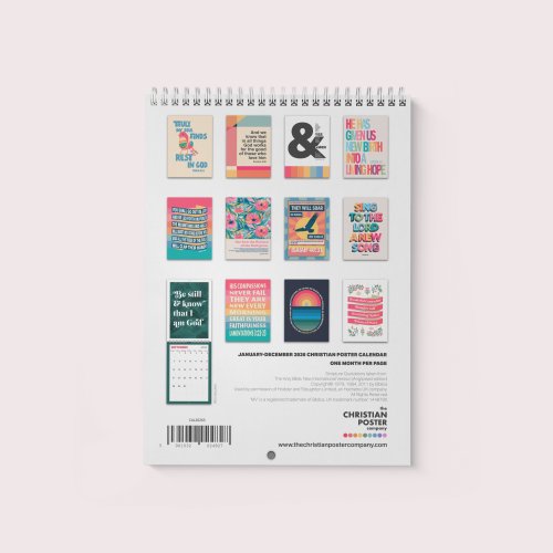 The 2026 Calendar from The Christian Poster Company.