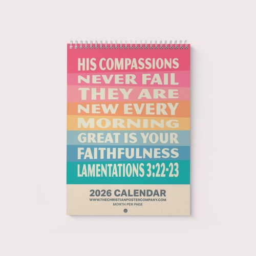The 2026 Calendar from The Christian Poster Company.