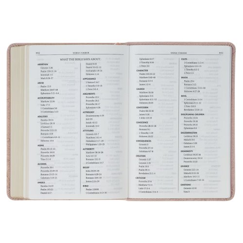 KJV Bible Compact Faux Leather, Pink