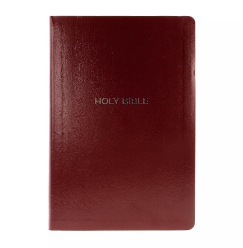 NKJV Giant Print Reference Bible, Burgundy and MAF Bible Donation