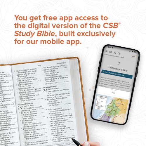 CSB Large Print Compact Reference Bible, Digital Study Edition, Slate LeatherTouch