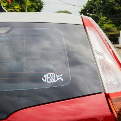 Jesus Fish Auto Vinyl Decal (6" x 6")
