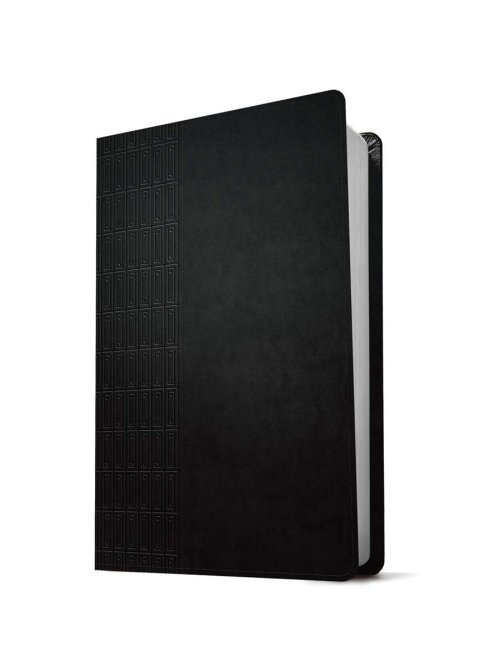 NLT Large Print Thinline Reference Bible, Filament Enabled (LeatherLike, Cross Grip Black, Indexed, Red Letter)