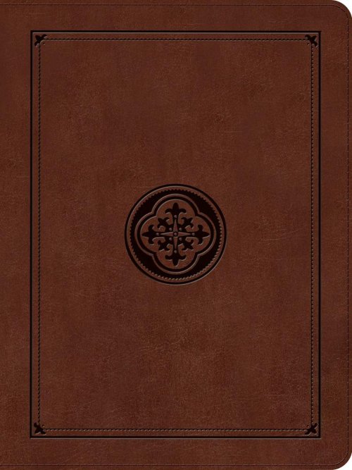 KJV Wide Margin Bible, Filament Enabled (LeatherLike, Dark Brown Medallion, Red Letter)