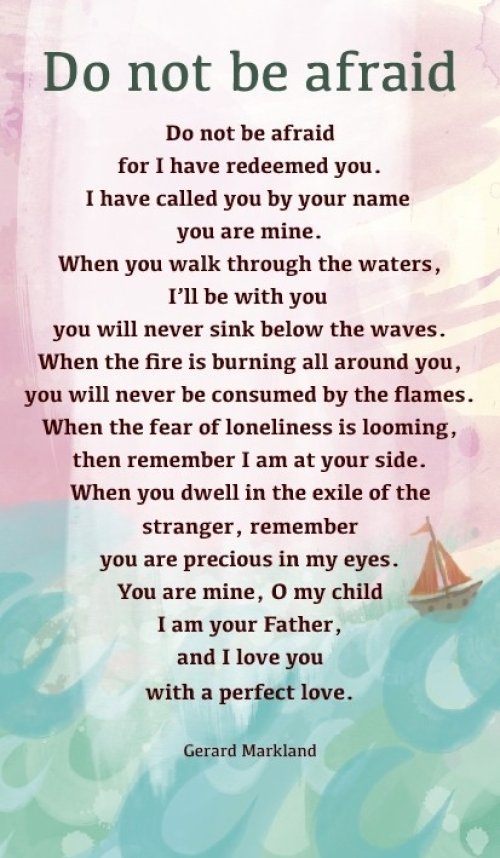 Prayer Card Do Not Be Afraid (pack of 20)