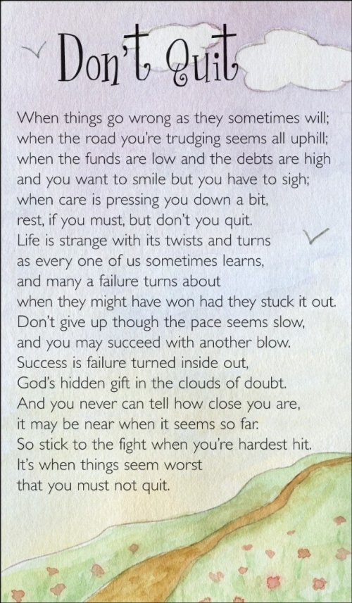 Dont Quit Prayer Card