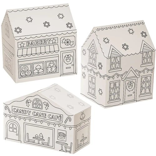 Christmas Village 3D Colour-in Kit