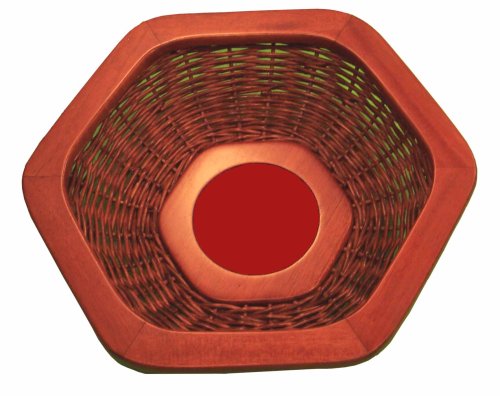 12" Wooden Woven Collection Plate