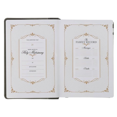 KJV Black and Gray Faux Leather King James Study Bible with Thumb Index