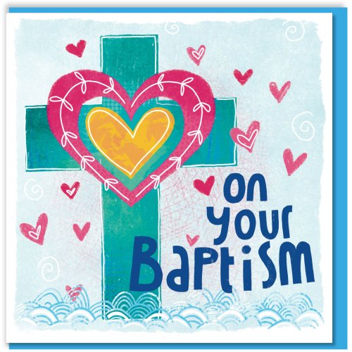 Cross & Heart Baptism Card