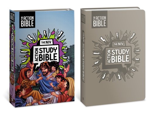NIV Action Study Bible, Leathersoft, Gray, Full Color