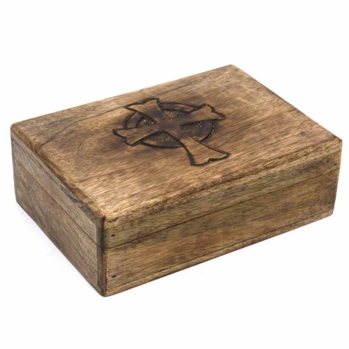 Wooden Box with Celtic Cross