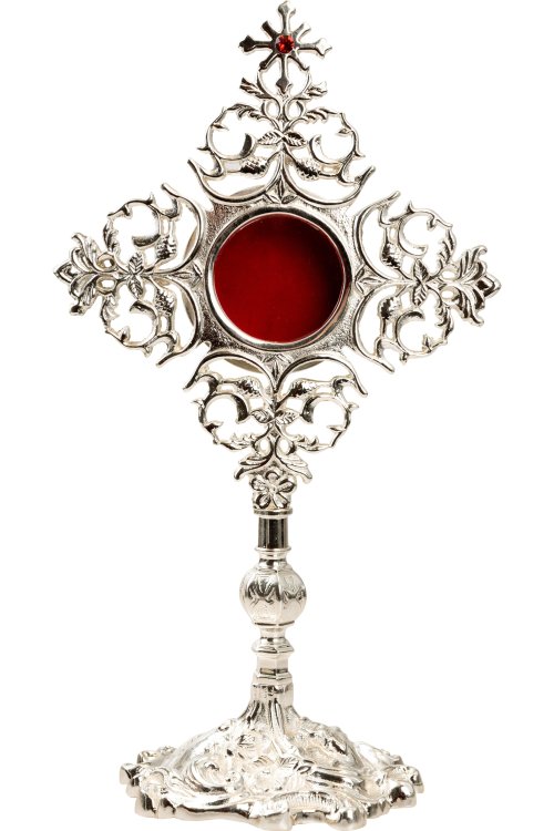 Silver Plated Reliquary H 32 cm