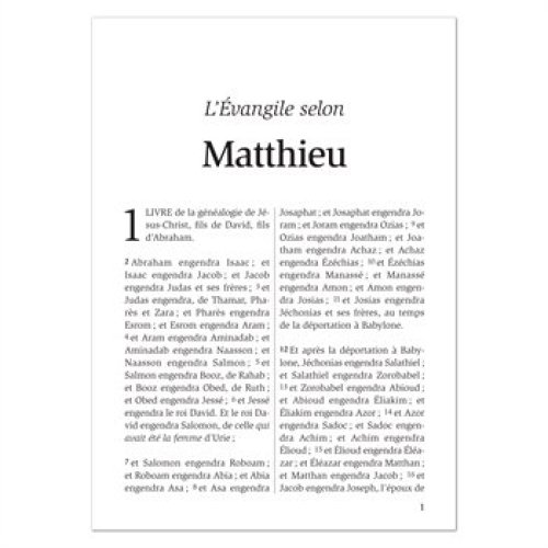 French Gospel According to Matthew