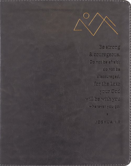 NIV, Journal the Word Bible (Perfect for Note-Taking), Double-Column, Leathersoft, Gray, Red Letter, Comfort Print