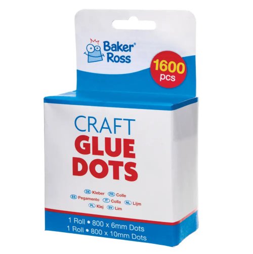 Craft Glue Dots Classpack 6mm & 10mm (Pack of 1600)