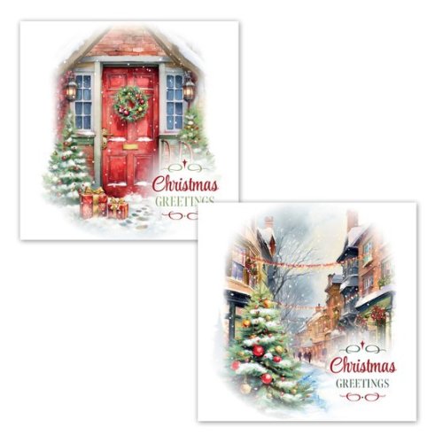 Christmas Card Box - Christmas Scenes (Pack Of 16)