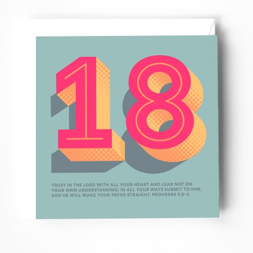 18th birthday card with bible verse on cover