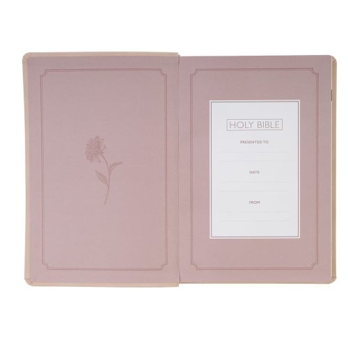 KJV Bible Giant Print Full-size Faux Leather, Blush Pink