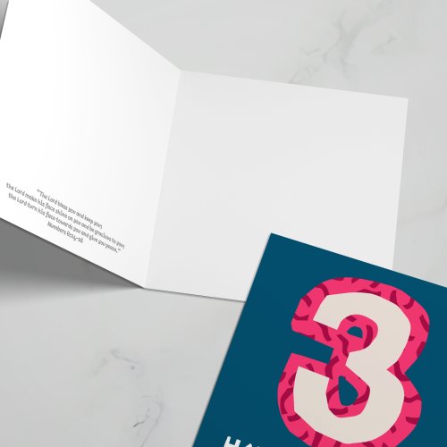 3rd birthday card with bible verse