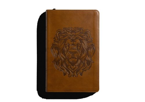 ESV Thinline Bible, Red Letter (TruTone, Brown, Royal Lion Design)