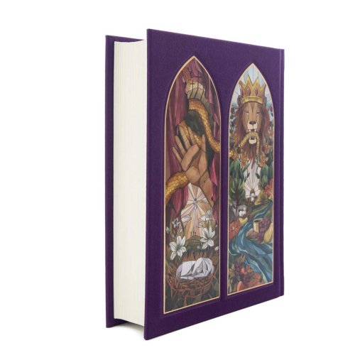 CSB Notetaking Bible, Stained Glass Edition, Amethyst Cloth Over Board
