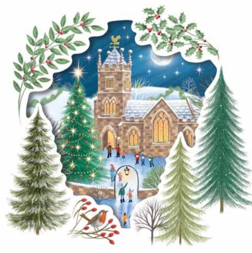 Carol Service Charity Christmas Cards Pack of 10