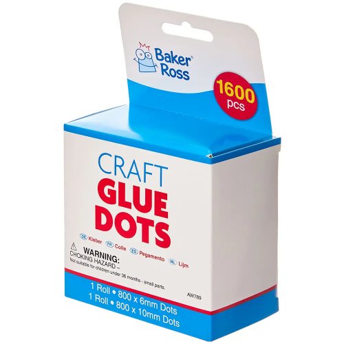 Craft Glue Dots Classpack 6mm & 10mm (Pack of 1600)