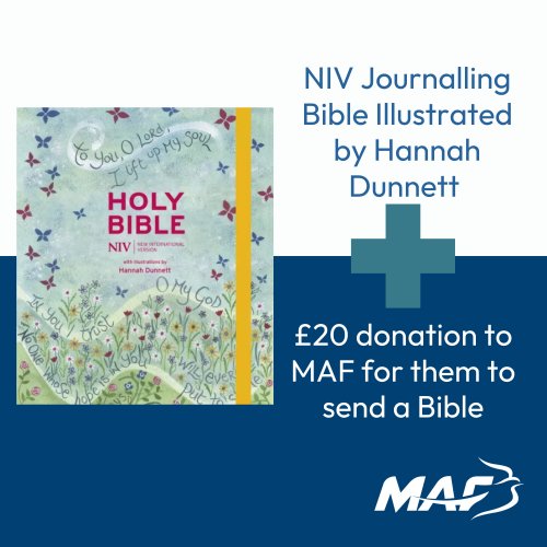 NIV Journalling Bible Illustrated by Hannah Dunnett and MAF Bible Donation