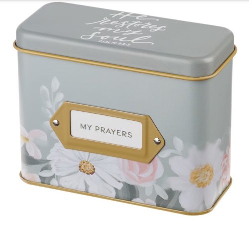 Prayer Cards In Tin-He Restores My Soul
