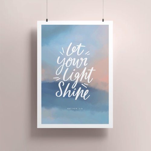 Let Your Light Shine A4 Print