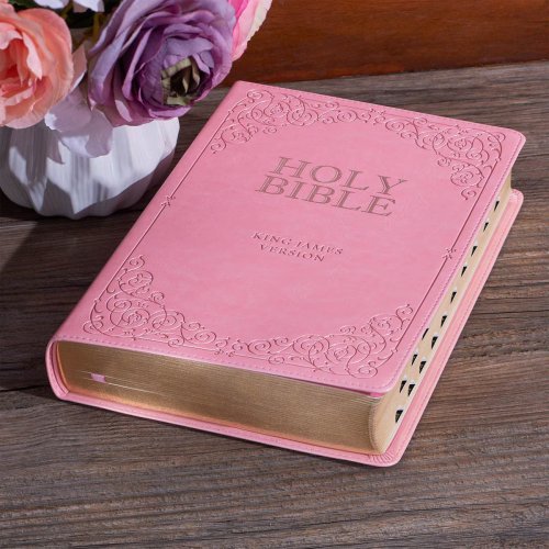 KJV Bible Giant Print Full-size Faux Leather, Pink