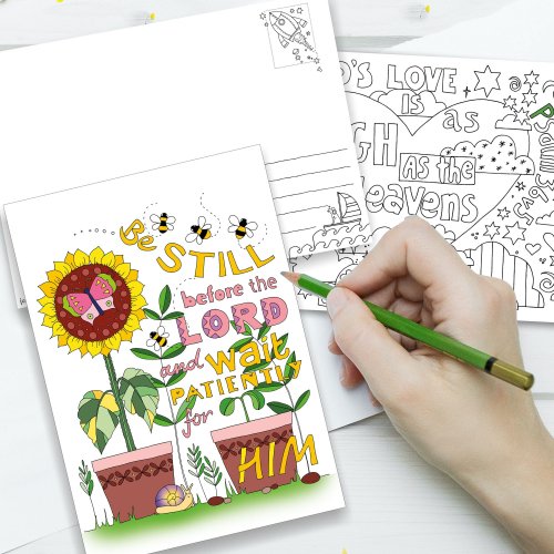 Psalms Coloring Postcards (Pack of 10)