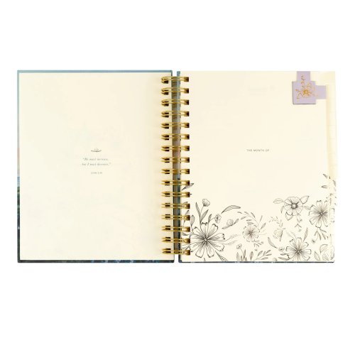 12-Month Undated Planner: Iceland Theme, Spiral