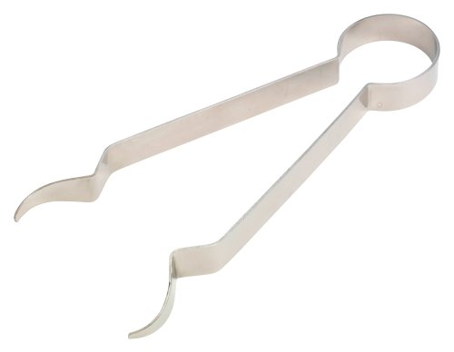 Matt Nickel Plated Charcoal Tongs L 18 cm