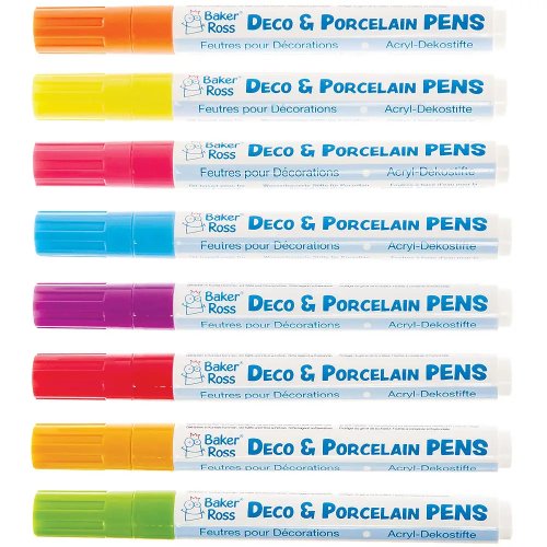 Neon Brights Multi-Purpose Deco & Porcelain Paint Pens (Set of 8)