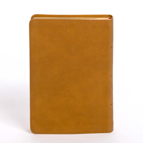 CSB Personal Size Giant Print Bible, Camel Suedesoft