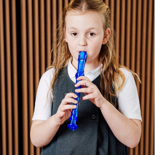 Blue Descant Plastic Recorder