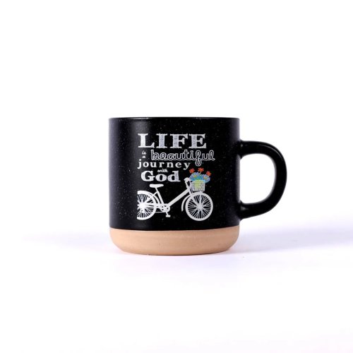 'Life Is A Beautiful Journey' Black Mug 11oz (325ml)