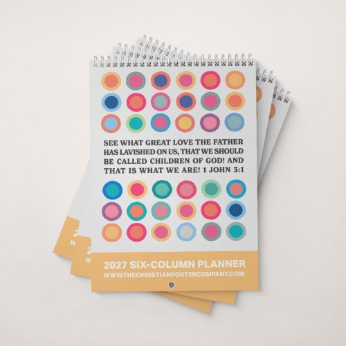 2027 six-column Christian family planner calendar