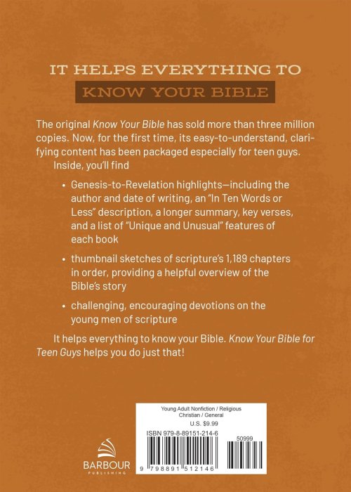 Know Your Bible for Teen Guys