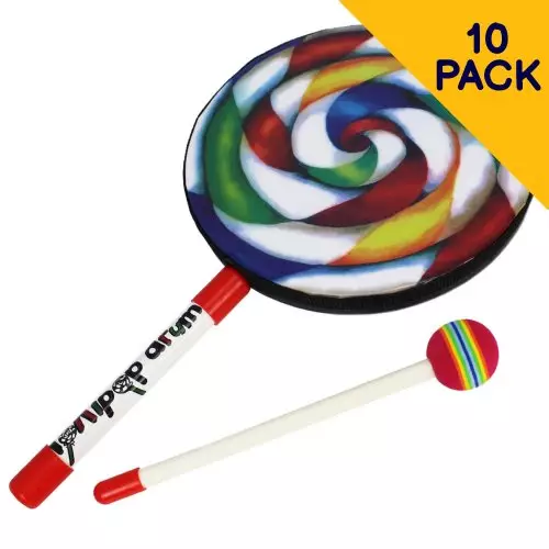 Lollipop Drum with Beater Pack of 10